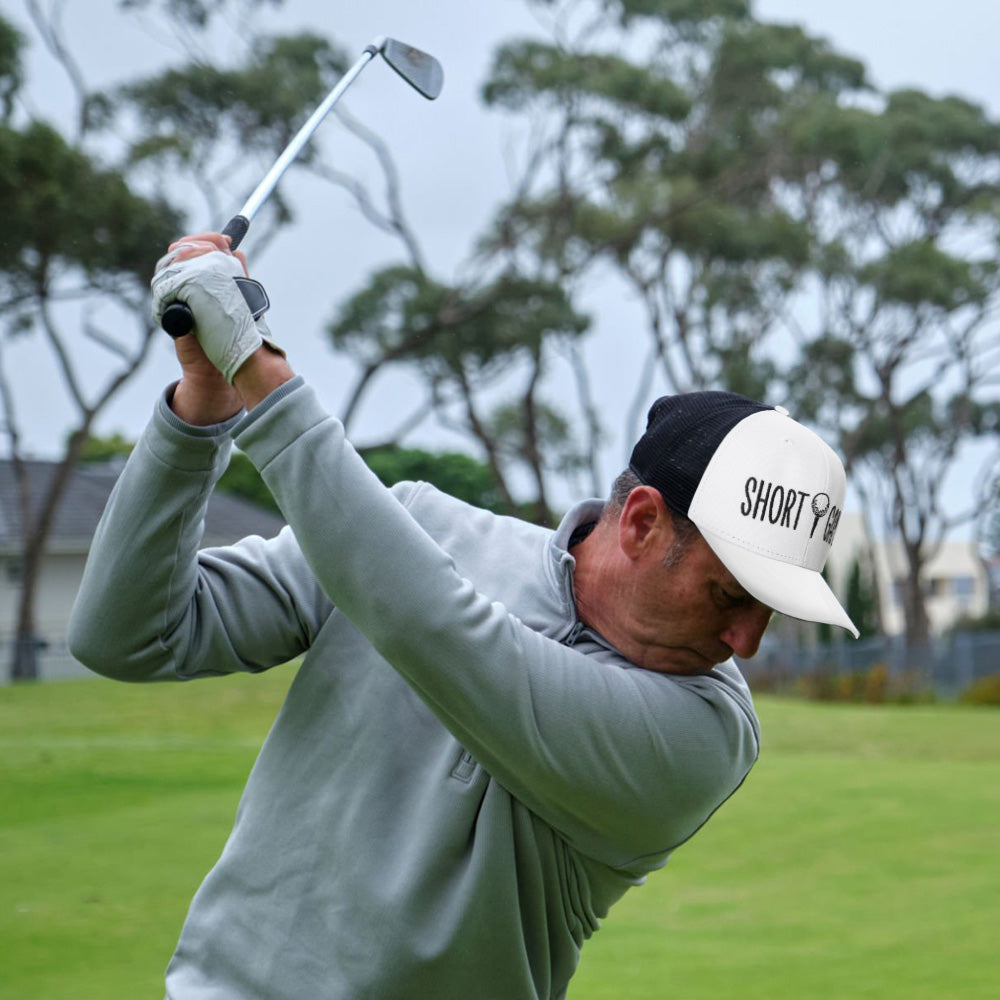 Short Game Golf White & Black Hat