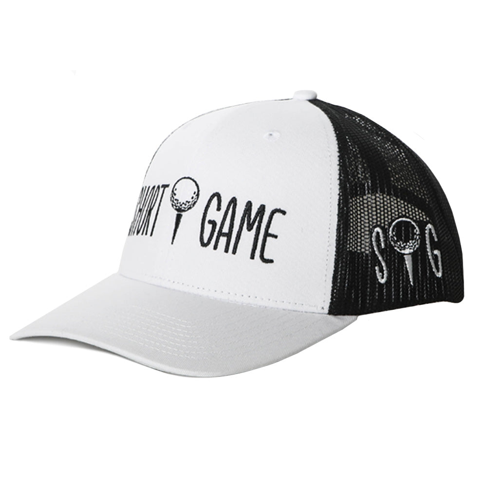 Short Game Golf White & Black Hat